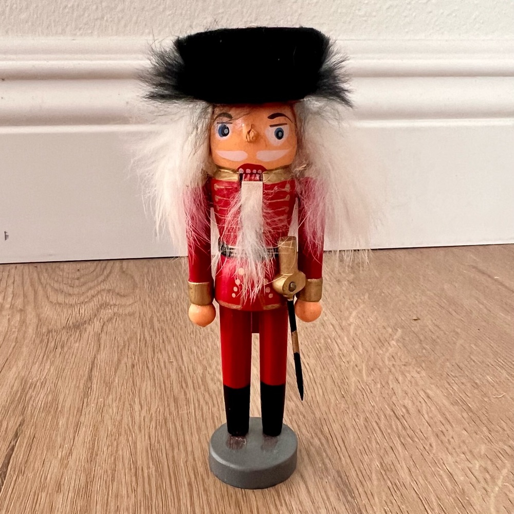 Wood Nutcracker‎ Palace Guard Christmas Ornament 5"